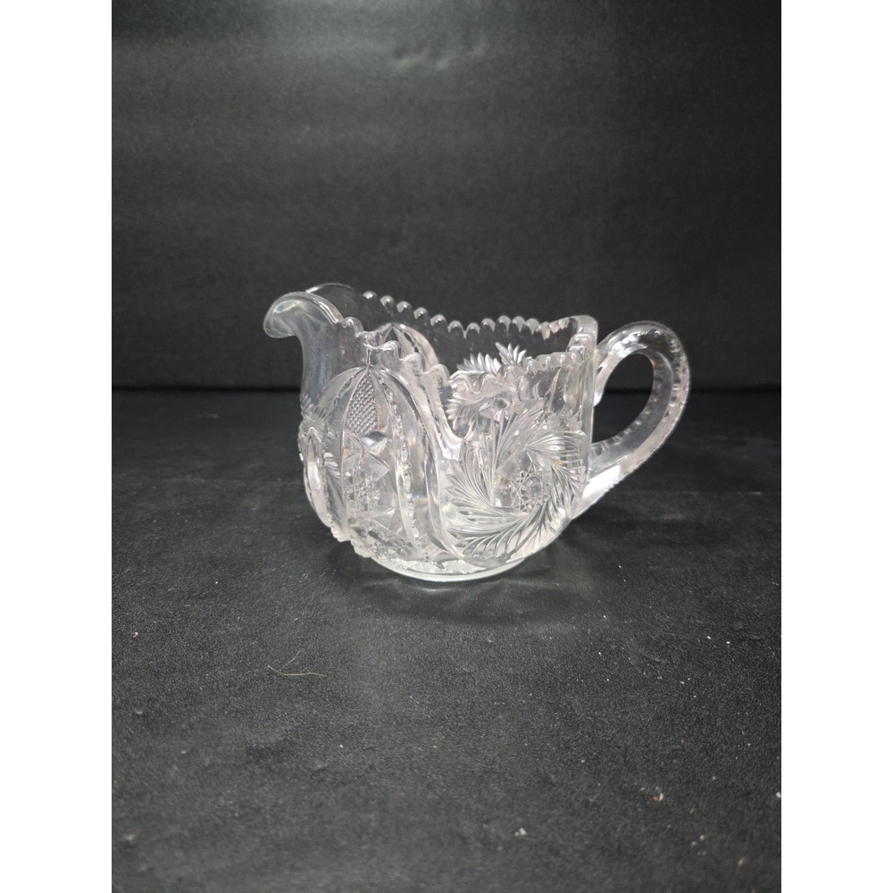 Mckee Wiltec Clear Pressed Glass Creamer, Vintage Pitcher, American‎ Glassware